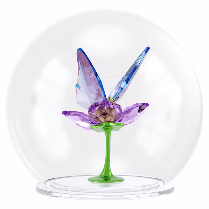 Idyllia Glass Ball Butterfly and Flower